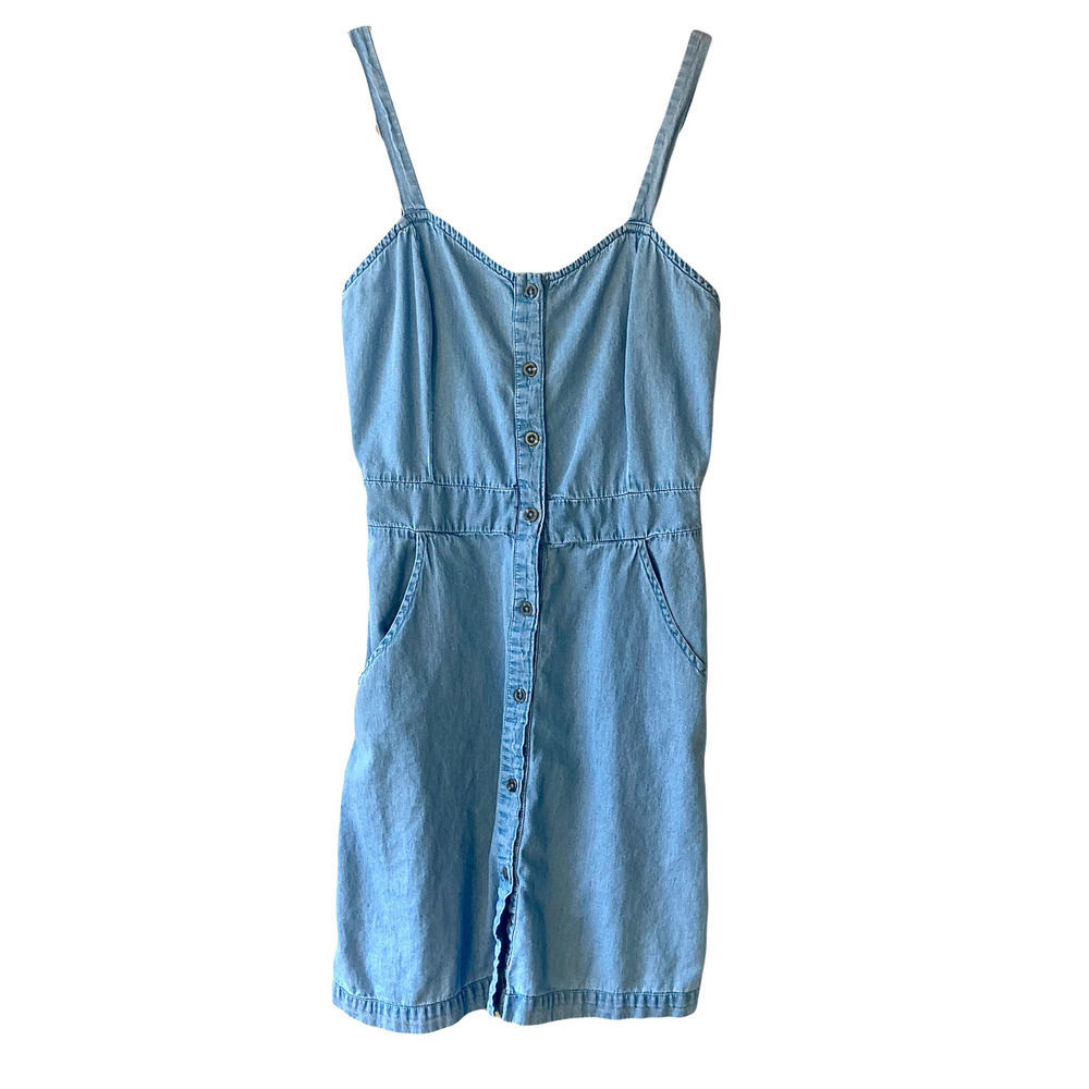 Charlotte Russe Denim Style Mini Button Up Dress size Small
